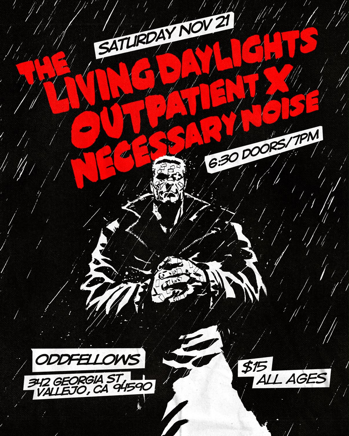 707PUNK Vol.8 with The Living Daylights, Outpatient X, Necessary Noise poster